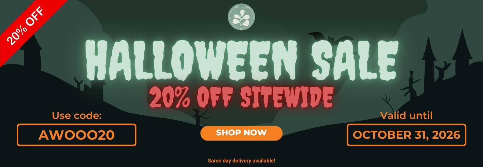 Halloween Sale - 20% OFF Sitewide