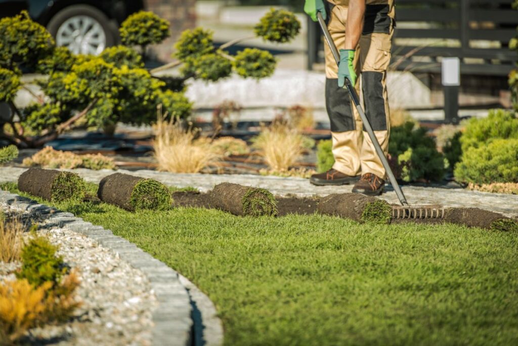 Offers landscaping services